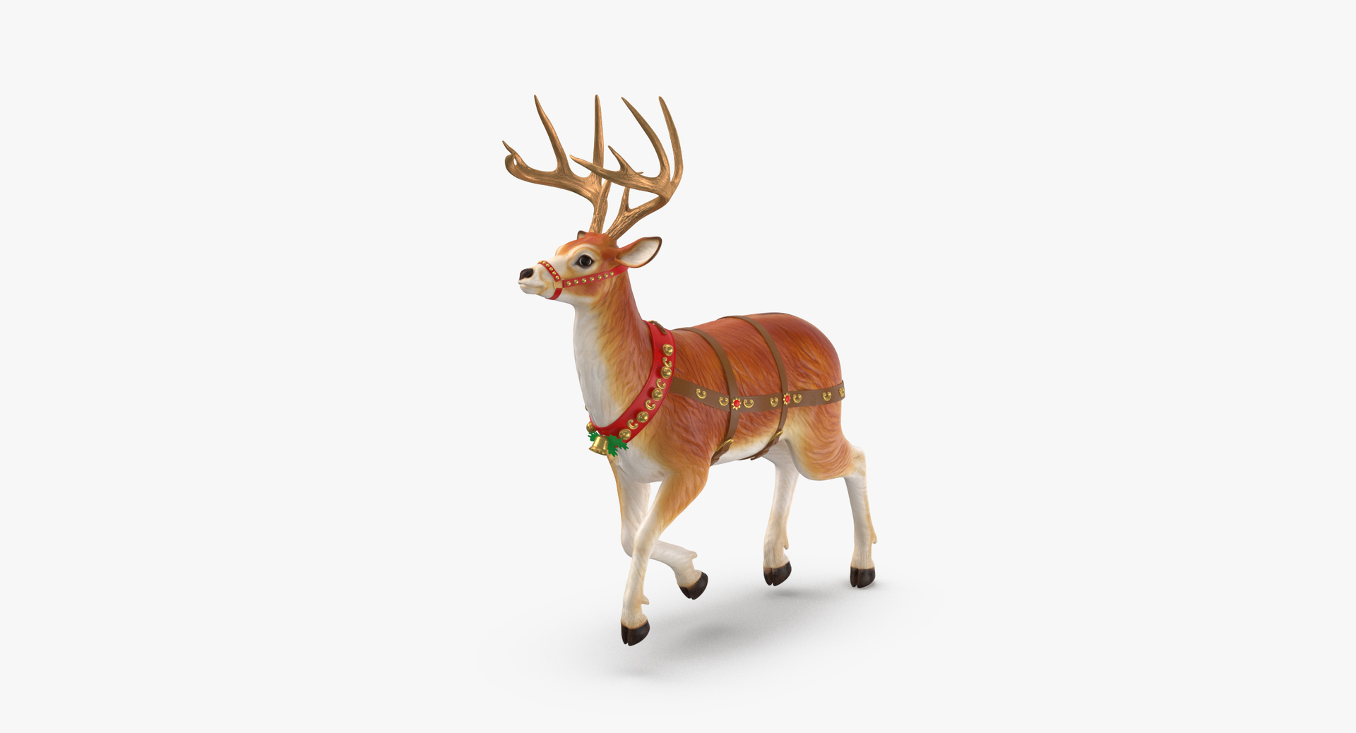 3D model santa reindeers - TurboSquid 1404781