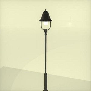 3d street light lamp