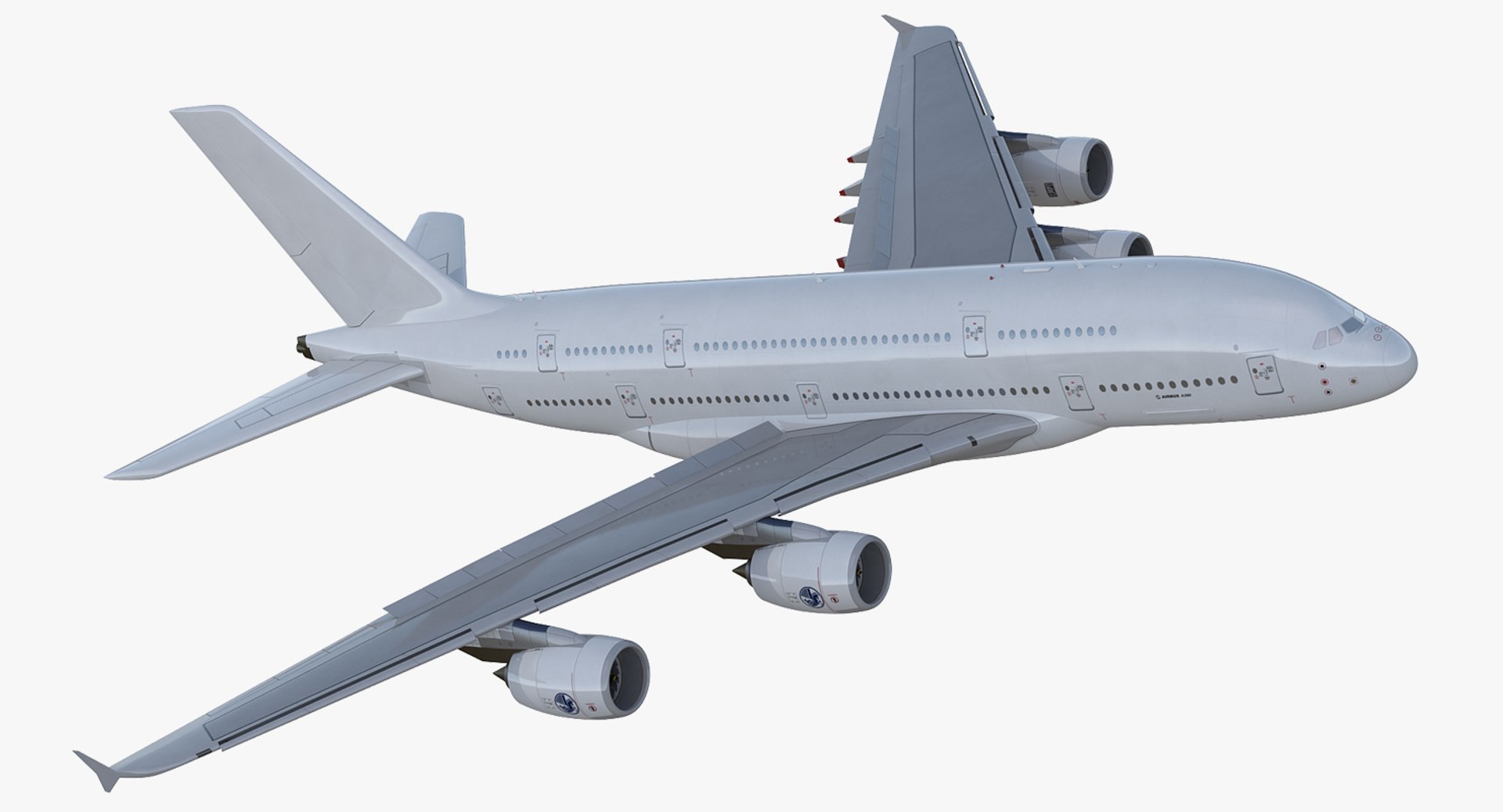 Airbus A380 800 Generic Rigged 3D model preview