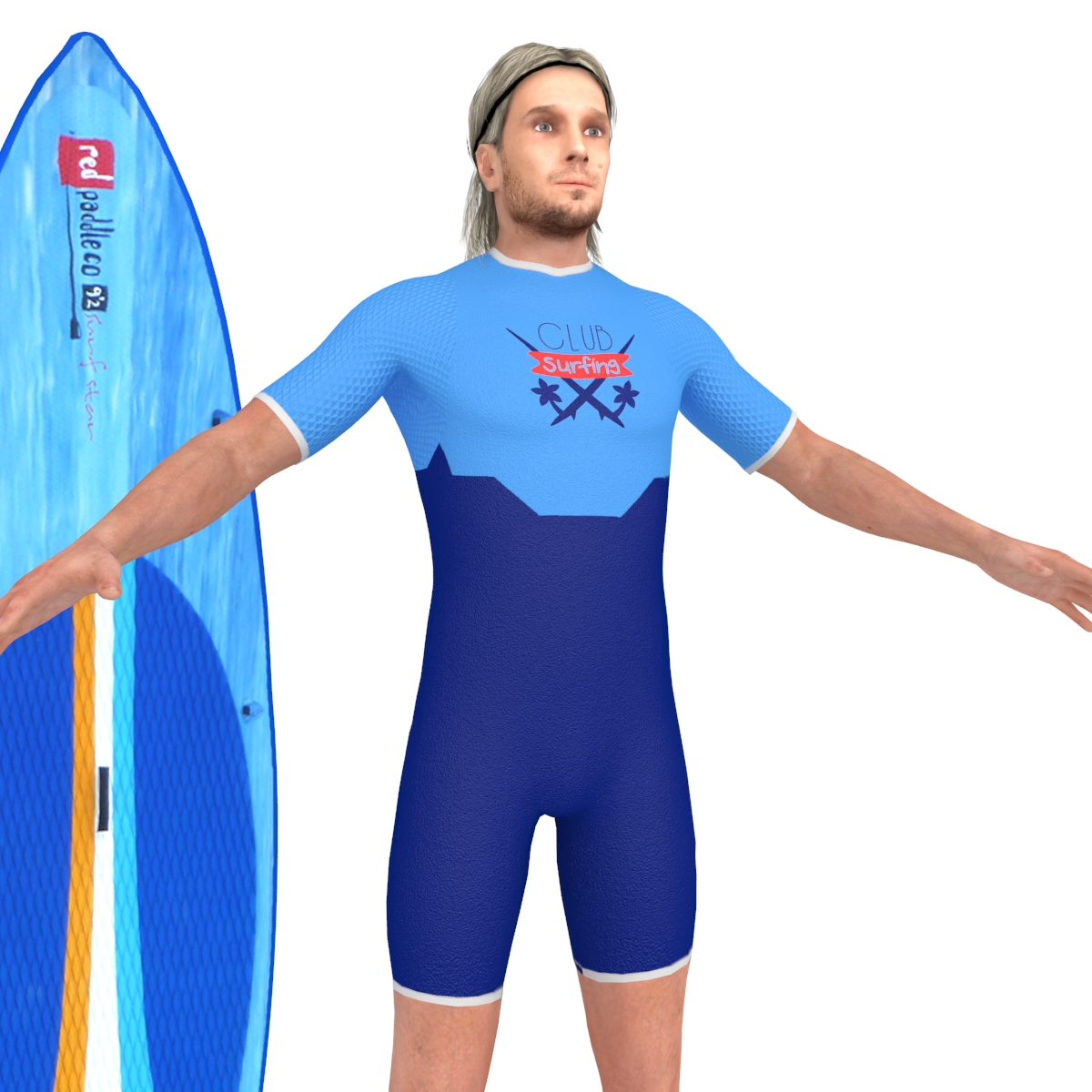 Rigged surfer model - TurboSquid 1326758
