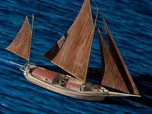 joshua slocum spray sloop 3d model