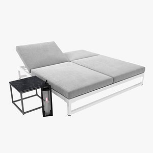 sun lounger landscape 3D model