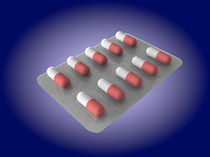 capsules pill pack 3d model
