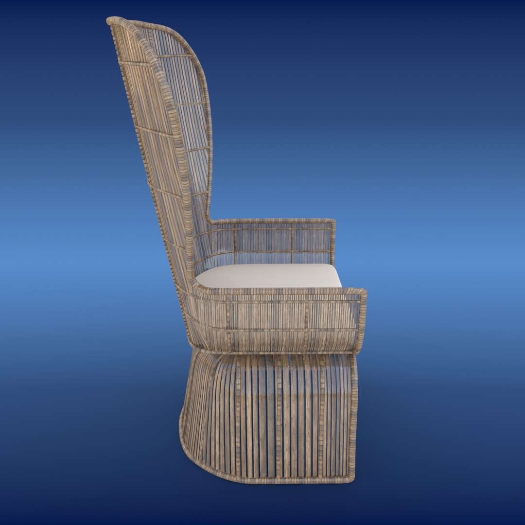 3d Model Rattan Chair