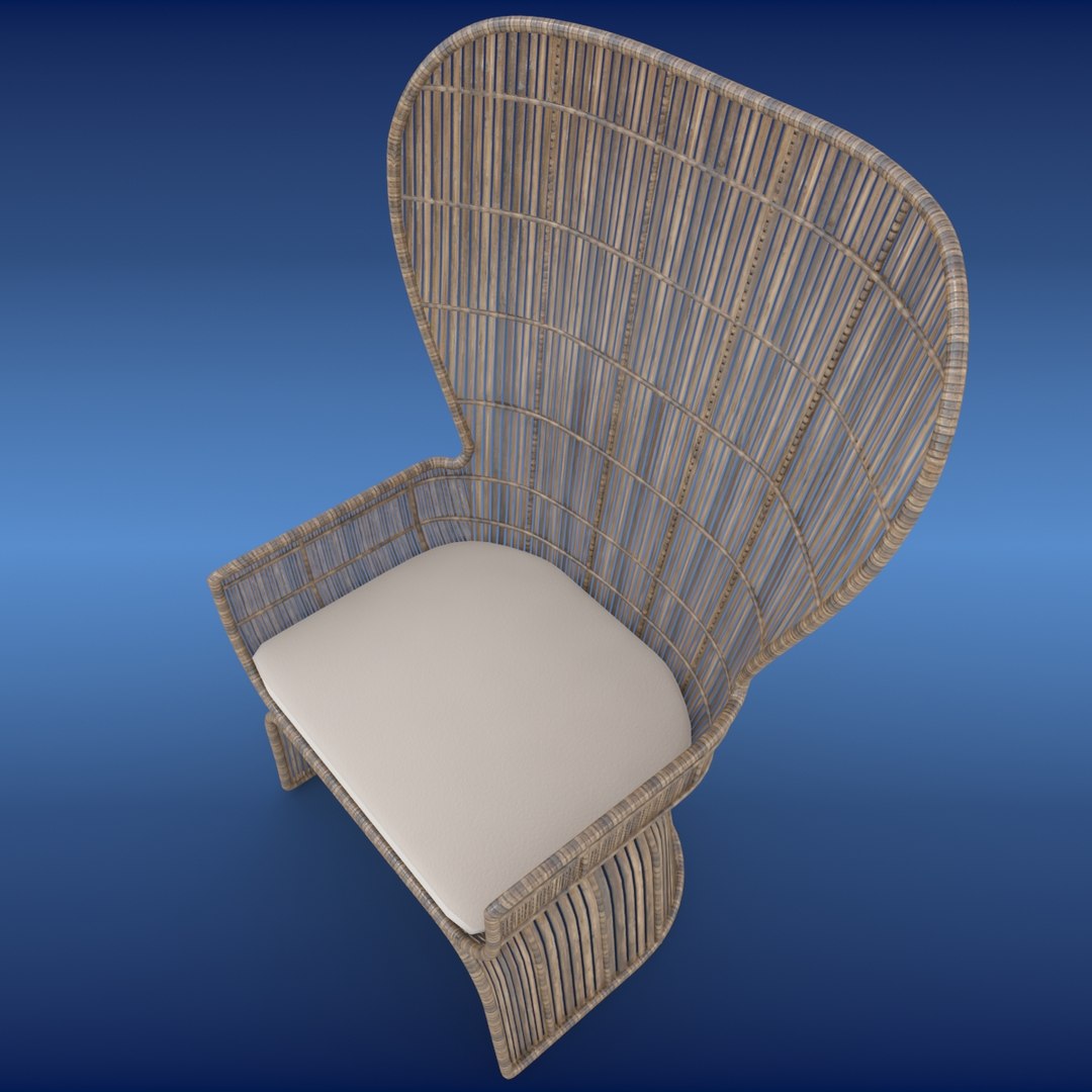 3d Model Rattan Chair