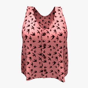 3D Tulip Back Tank Top