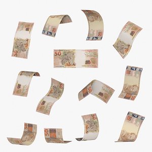 Brazil 50 Reais Falling Notes