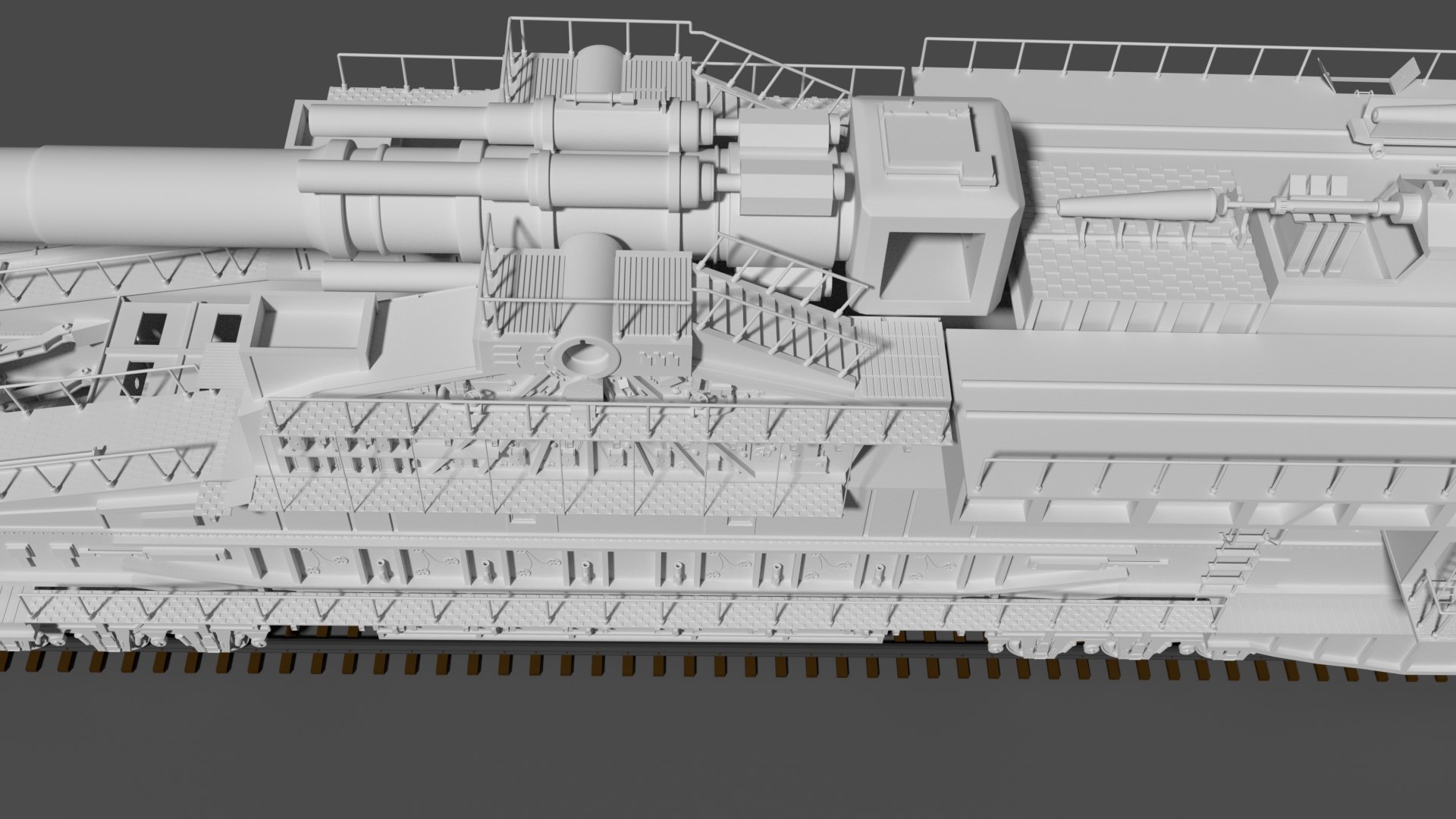 Schwerer Gustav 800mm Railroad Gun Modelo 3D - TurboSquid 1204286