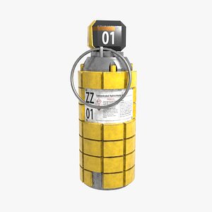 3D ZZ-01 Sci-fi Grenade 3d Model model