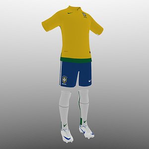 3d 3ds soccer kit clothes brazil