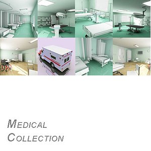 surgery room isolation ward 3d model
