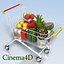 shopping trolley 3d model