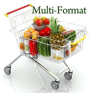 shopping trolley 3d model