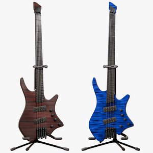 3D Strandberg Boden Bass Guitar bundle PBR model