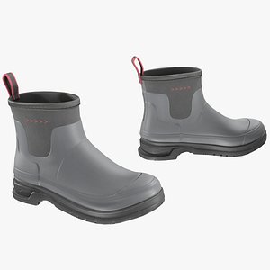 Grey Short Rubber Boots