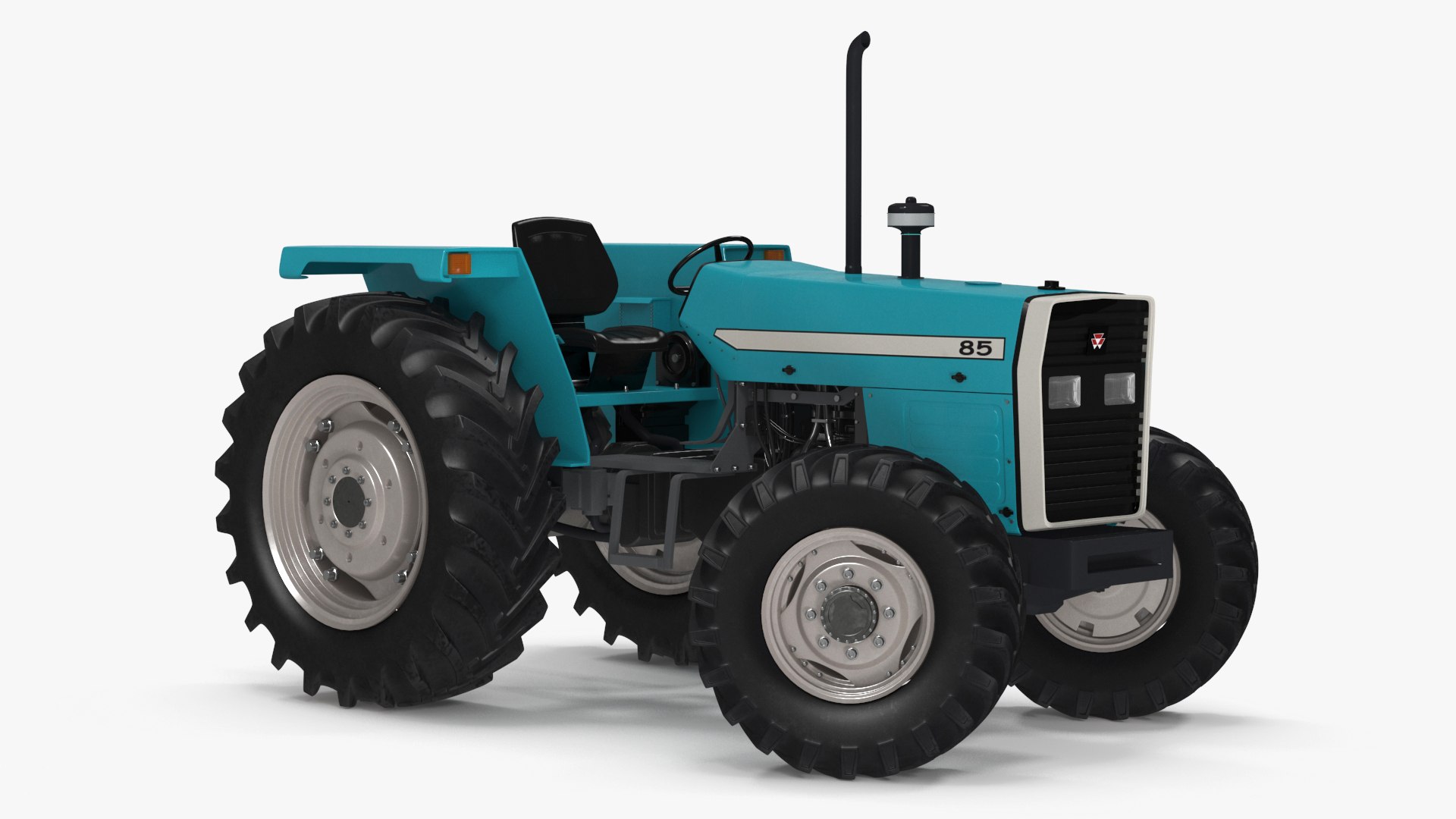 Farm Tractor Rigged 3D model preview