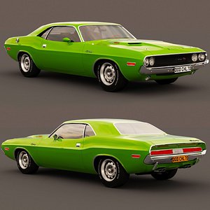 3D dodge challenger rt 1970