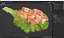 Shrimps with Dill on Lettuce Leaf