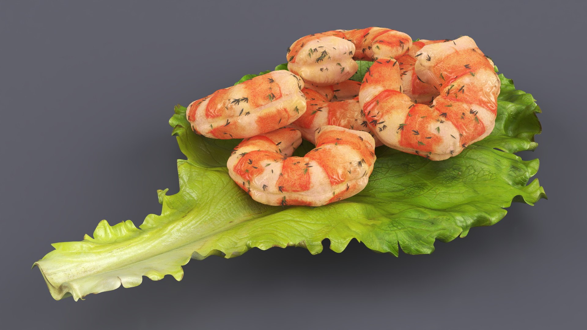 Shrimps with Dill on Lettuce Leaf model https://p.turbosquid.com/ts-thumb/46/nUJLel/wz/shrimps_with_dill_on_lettuce_leaf_005/jpg/1754978928/1920x1080/fit_q87/832b7108456861ec7ce25cbd1b8c1c8d6529e688/shrimps_with_dill_on_lettuce_leaf_005.jpg
