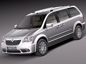 3d lancia voyager van 2012 model