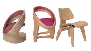 modern Tube Chair collection 2 3D model