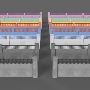 3D PBR Concrete Wall 6