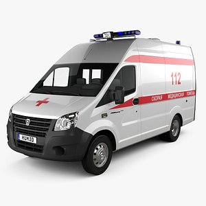 gaz gazelle ambulance 3D