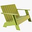 Loll Designs Adirondack Bench 3D Model