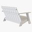 Loll Designs Adirondack Bench 3D Model