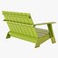 Loll Designs Adirondack Bench 3D Model