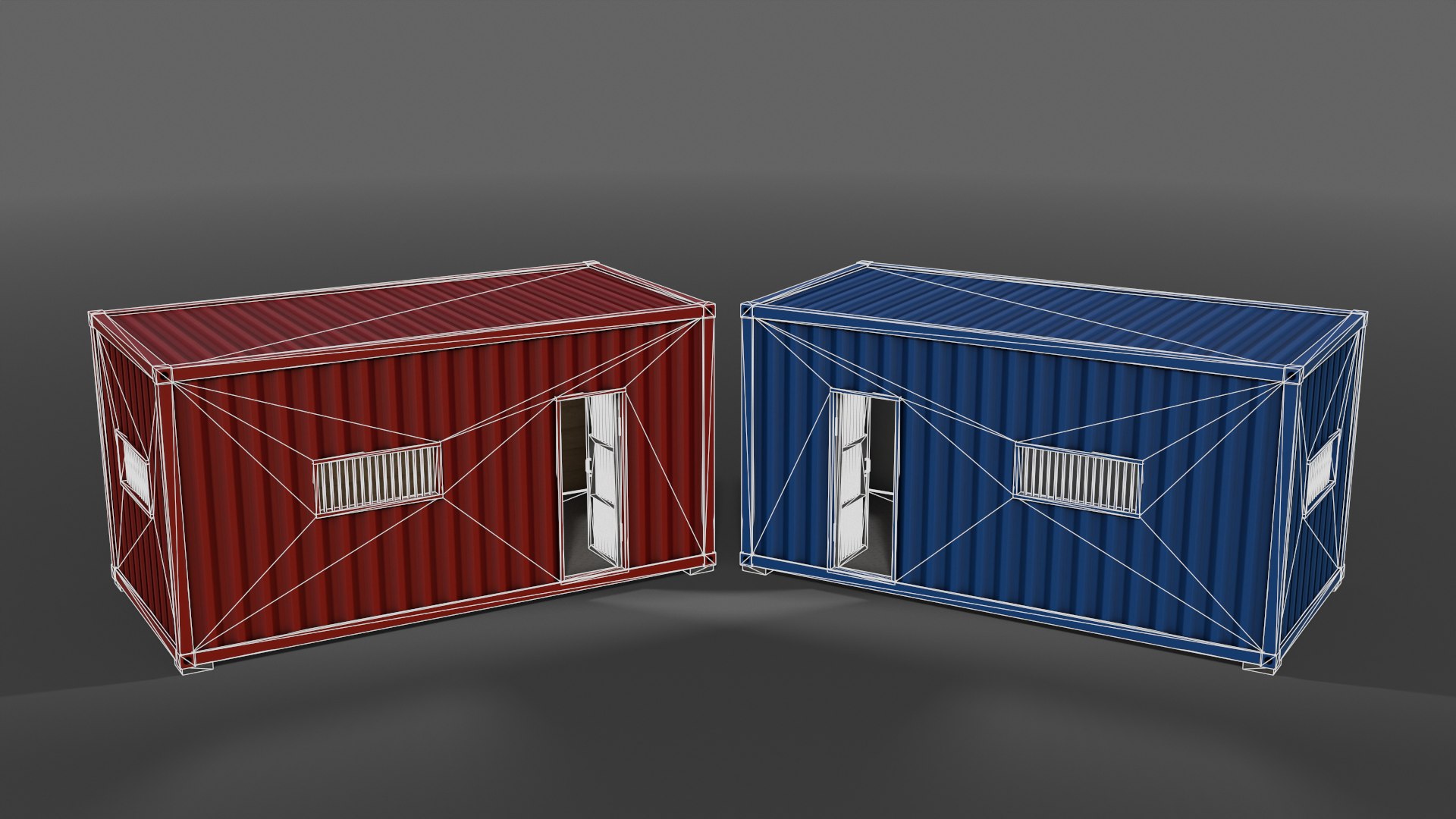 3D PBR Container House CA CC - Collection model - TurboSquid 2154451