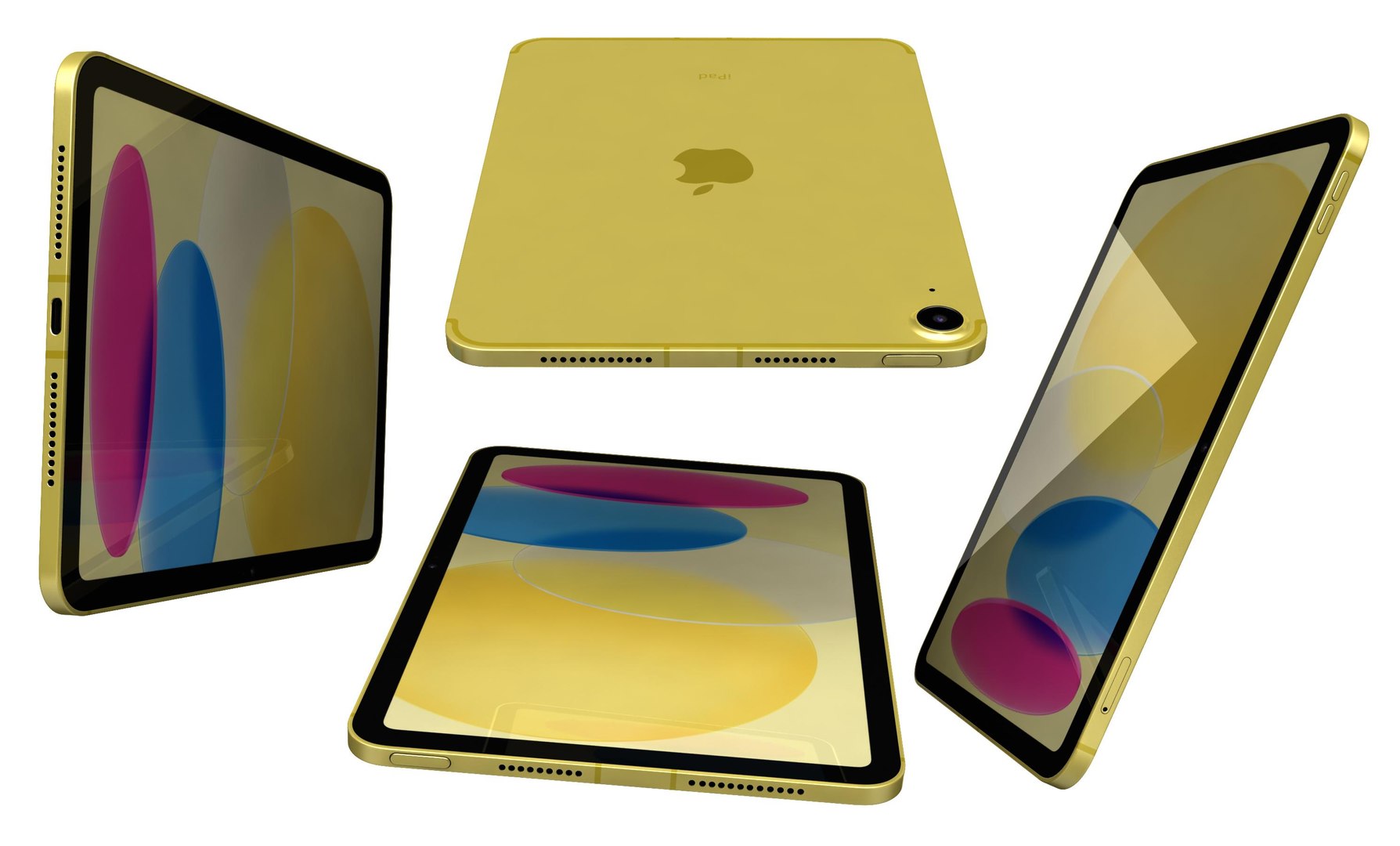 Apple IPad 2022 10th Gen WiFi-Cellular Yellow 3D Model - TurboSquid 1987000