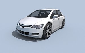 3D Car Honda Civic low poly