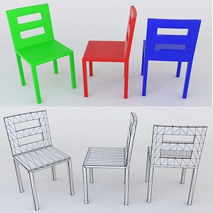 simple chair 3d model