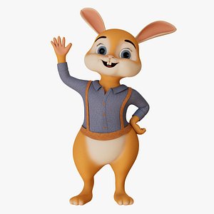 3D model Bunny Fully Rigged Low-poly 3D model