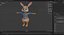 うさぎの完全リグ付きローポリ3Dモデル