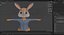 うさぎの完全リグ付きローポリ3Dモデル