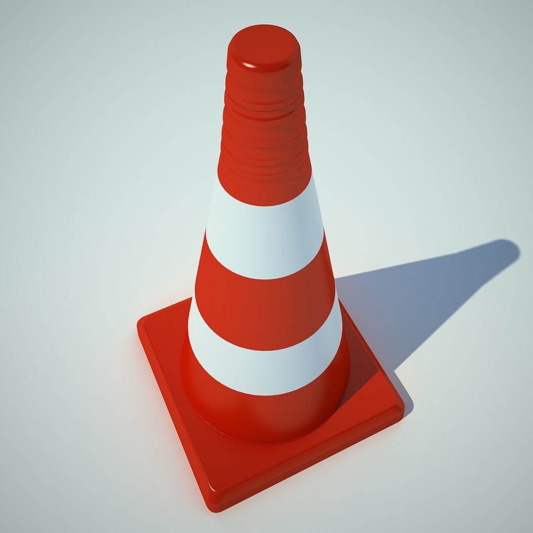 3d road cone