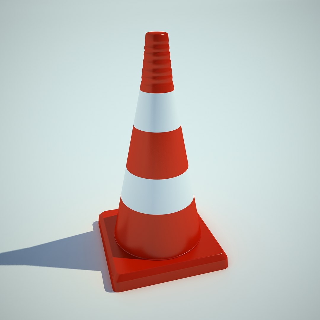 3d road cone