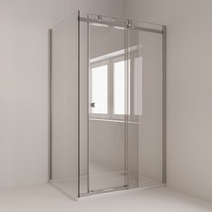 3D model sliding shower cubicle