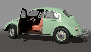 wolkswagen old beetle car 3d blend