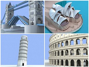 collection of 4 famous structures