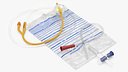Disposable Red Funnel Catheter Paired with Drainage Bag