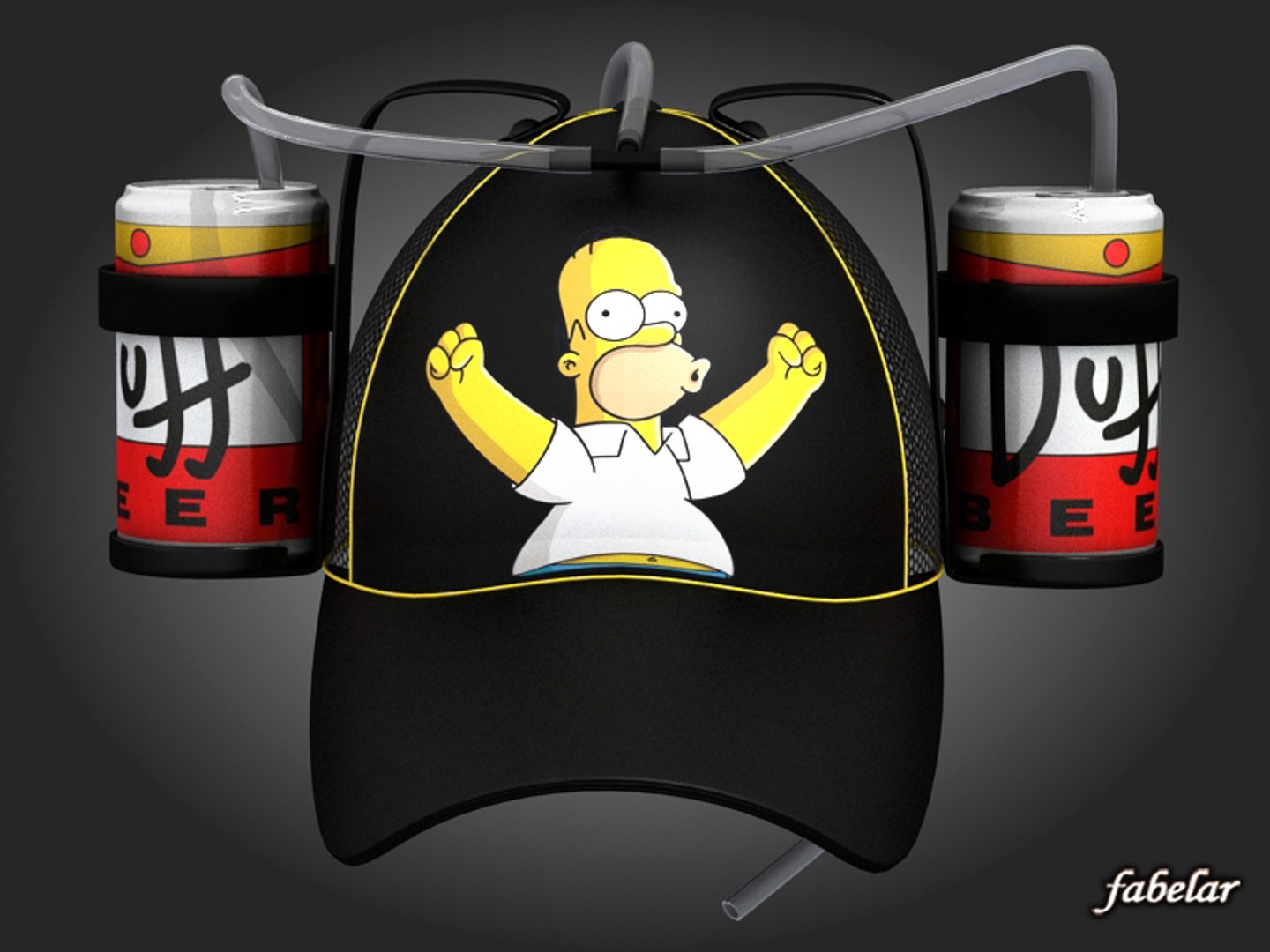 3d Model Homer Simpson Beer Hat