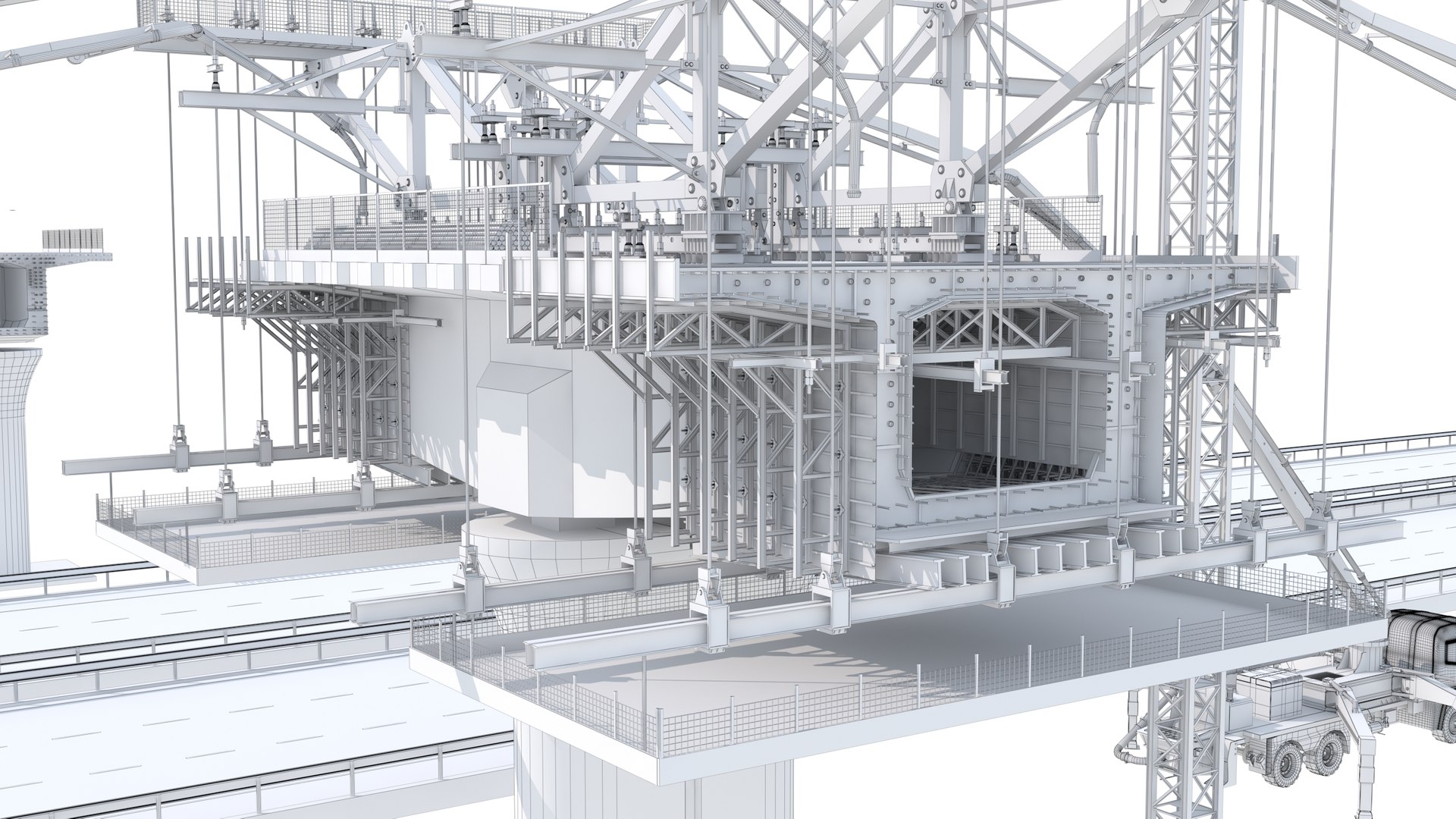 Bridge Construction Model - TurboSquid 2458603