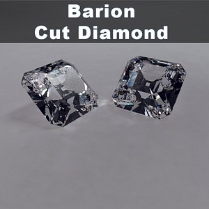 barion cut diamond 3d model