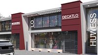 Modern Shop Office Exterior max and Corona Scene model 3D model