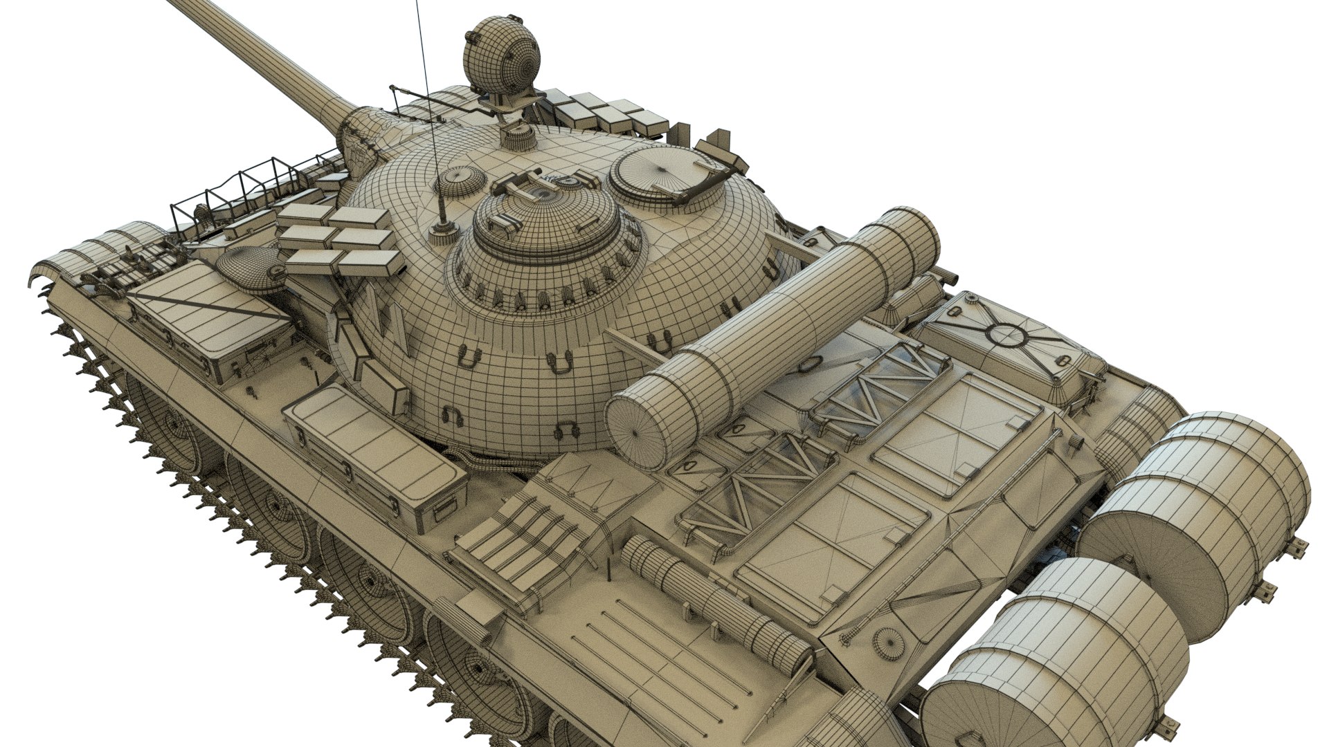 3D Main Battle Tank Soviet T-54 Model - TurboSquid 2278806