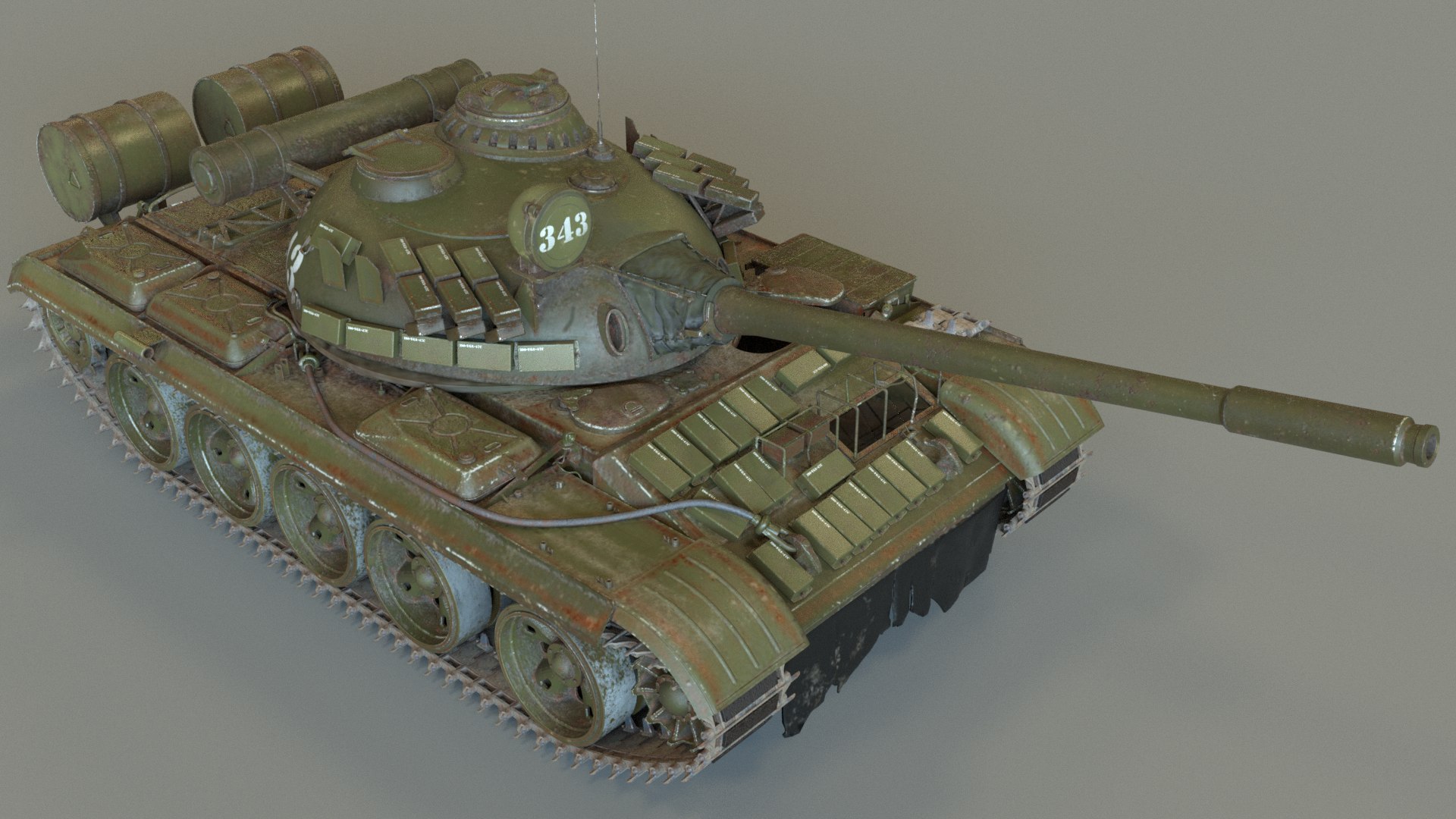 3D Main Battle Tank Soviet T-54 Model - TurboSquid 2278806
