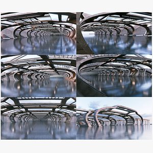 Vehicle Rendering Scene - Architectural Background Pack III - 3 in 1 Collection